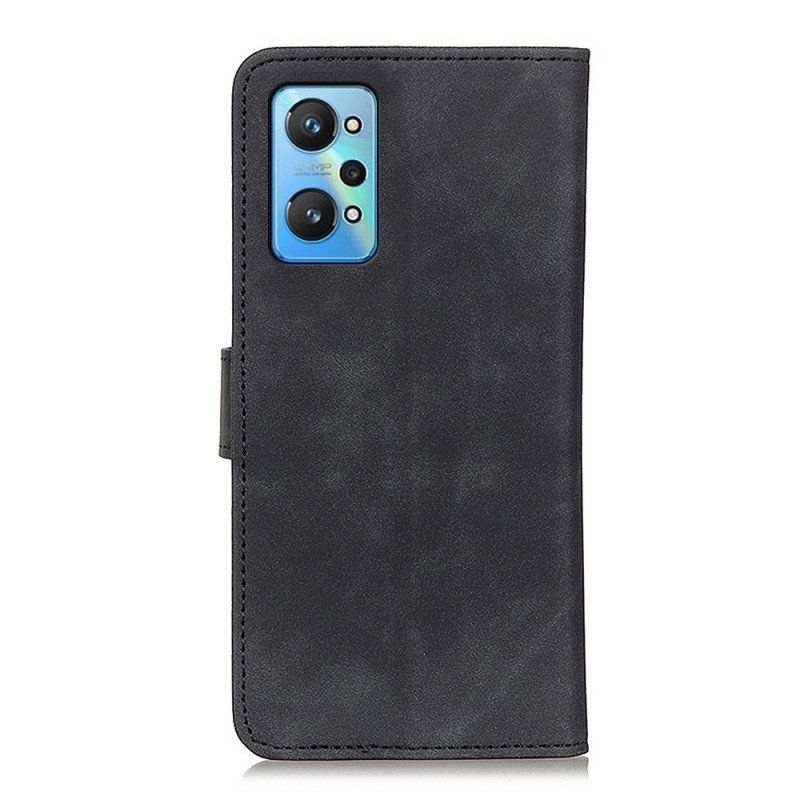 Etui Folio do Realme GT Neo 3T / Neo 2 Efekt Matowej Skóry W Stylu Vintage Khazneh