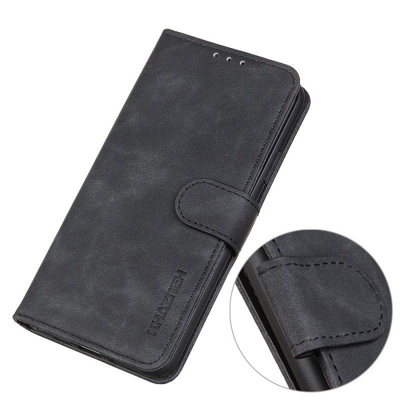 Etui Folio do Realme GT Neo 3T / Neo 2 Efekt Matowej Skóry W Stylu Vintage Khazneh