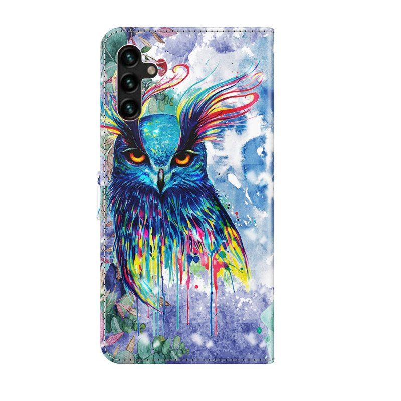 Etui Folio do Samsung Galaxy A13 5G / A04s Ptak Akwarela