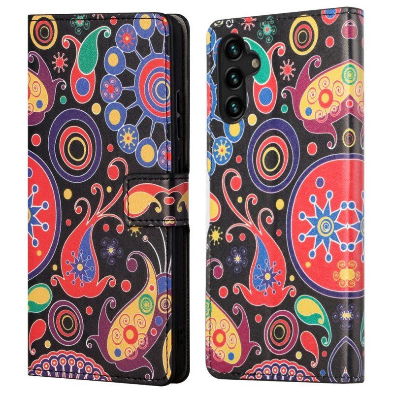 Etui Folio do Samsung Galaxy A13 5G / A04s Rysunki Galaktyk