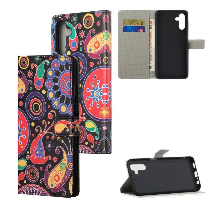 Etui Folio do Samsung Galaxy A13 5G / A04s Rysunki Galaktyk