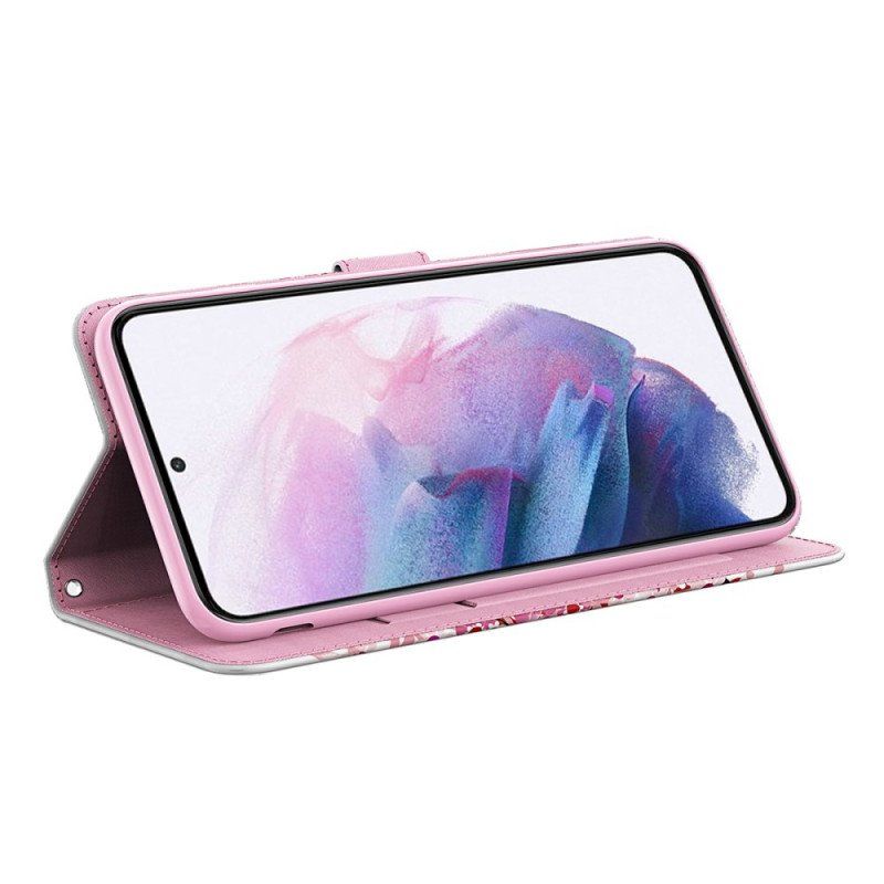 Etui Folio do Samsung Galaxy A13 5G / A04s Wzory Kwiatów