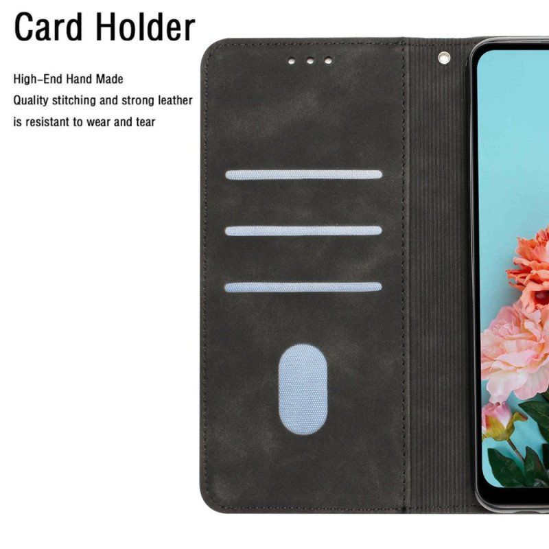 Etui Folio do Samsung Galaxy A13 z Łańcuch Styl Vintage Z Paskami
