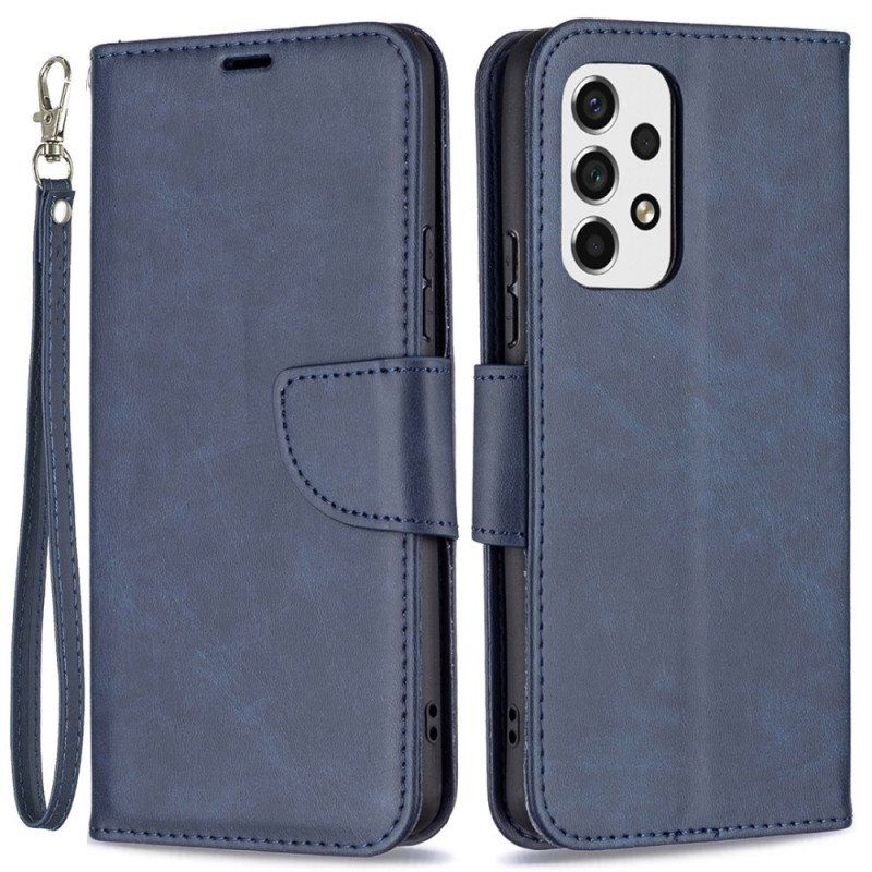 Etui Folio do Samsung Galaxy A53 5G Gładkie Ukośne Zapięcie