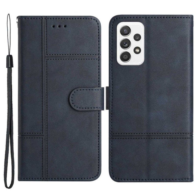 Etui Folio do Samsung Galaxy A53 5G z Łańcuch Biznes W Smyczy