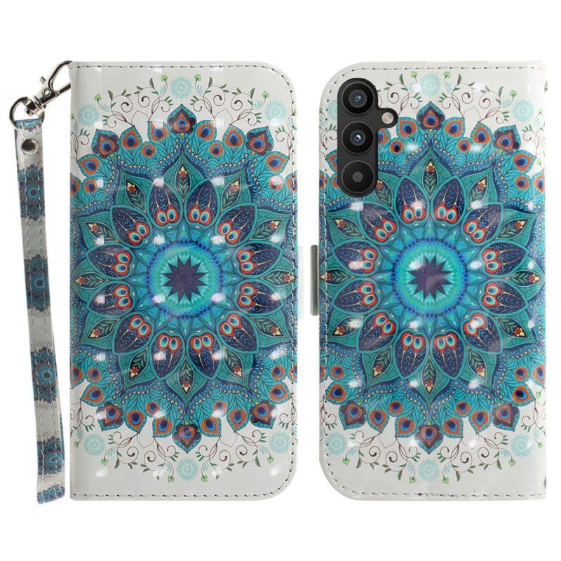 Etui Folio do Samsung Galaxy A54 5G z Łańcuch Paskowata Mandala