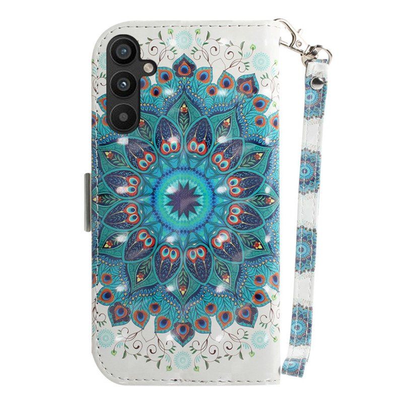 Etui Folio do Samsung Galaxy A54 5G z Łańcuch Paskowata Mandala