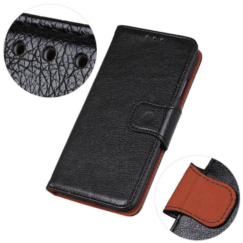 Etui Folio do Samsung Galaxy M13 Prawdziwa Skóra Nappa