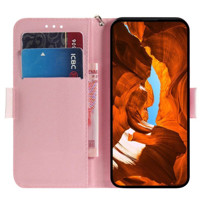 Etui Folio do Samsung Galaxy M13 Tańczące Koty Ze Smyczą