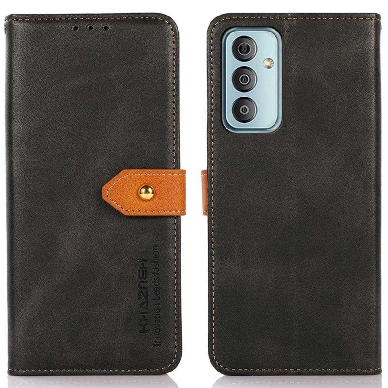 Etui Folio do Samsung Galaxy M13 Złote Zapięcie Khazneh