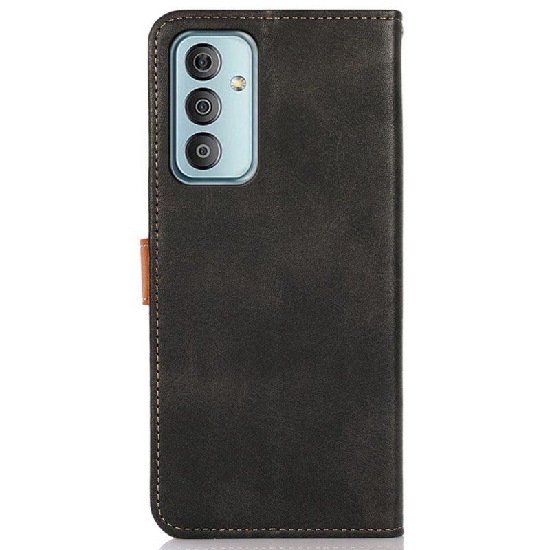 Etui Folio do Samsung Galaxy M13 Złote Zapięcie Khazneh