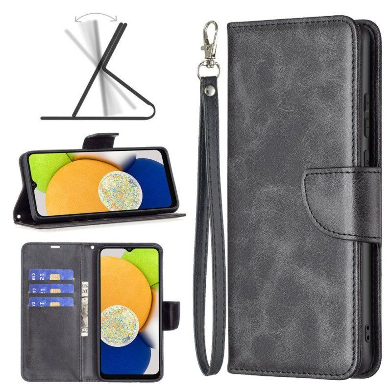Etui Folio do Samsung Galaxy M23 5G Ukośne Zapięcie Z Paskiem