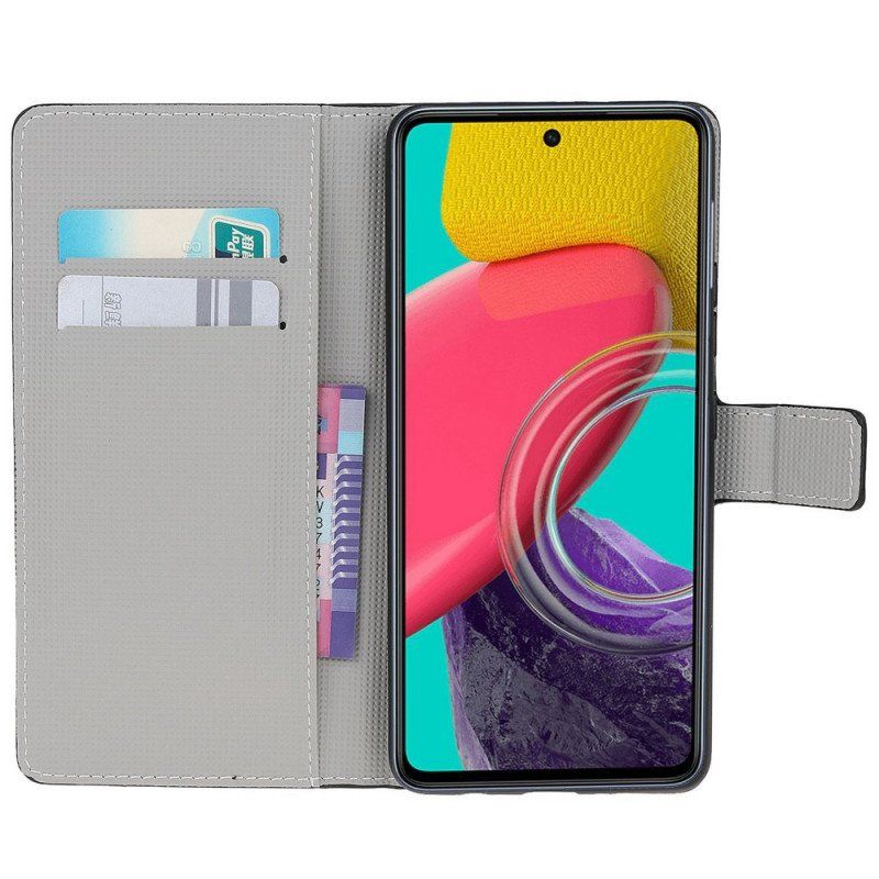 Etui Folio do Samsung Galaxy M53 5G Tropikalne Kwiaty