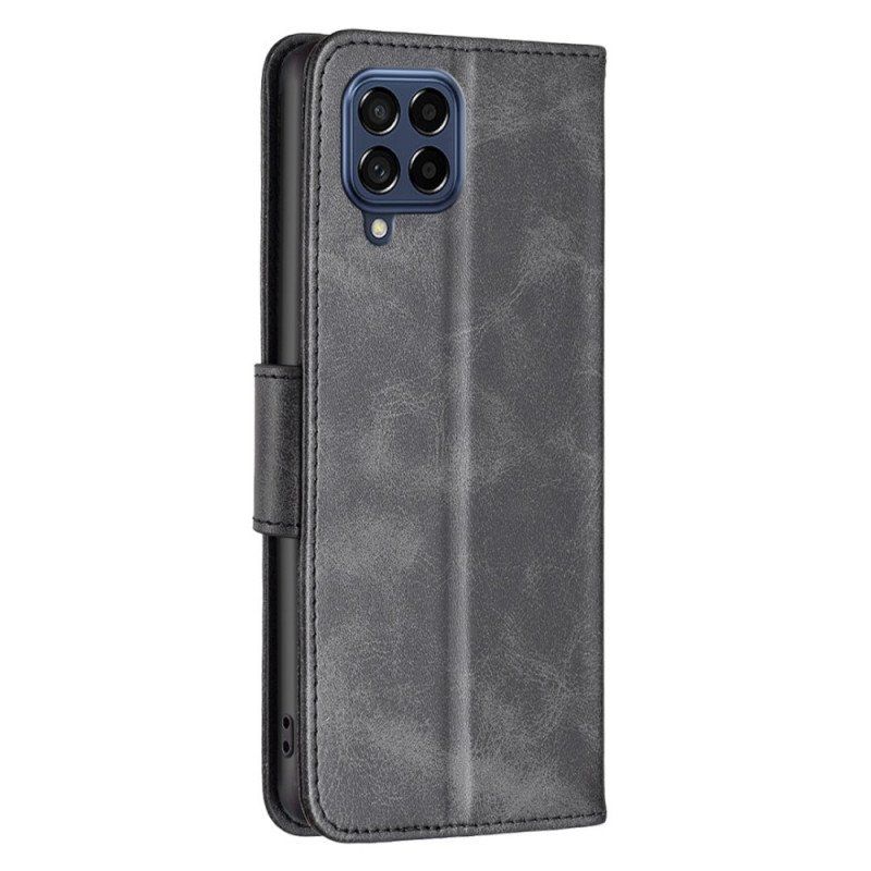 Etui Folio do Samsung Galaxy M53 5G Ukośne Zapięcie Z Paskiem
