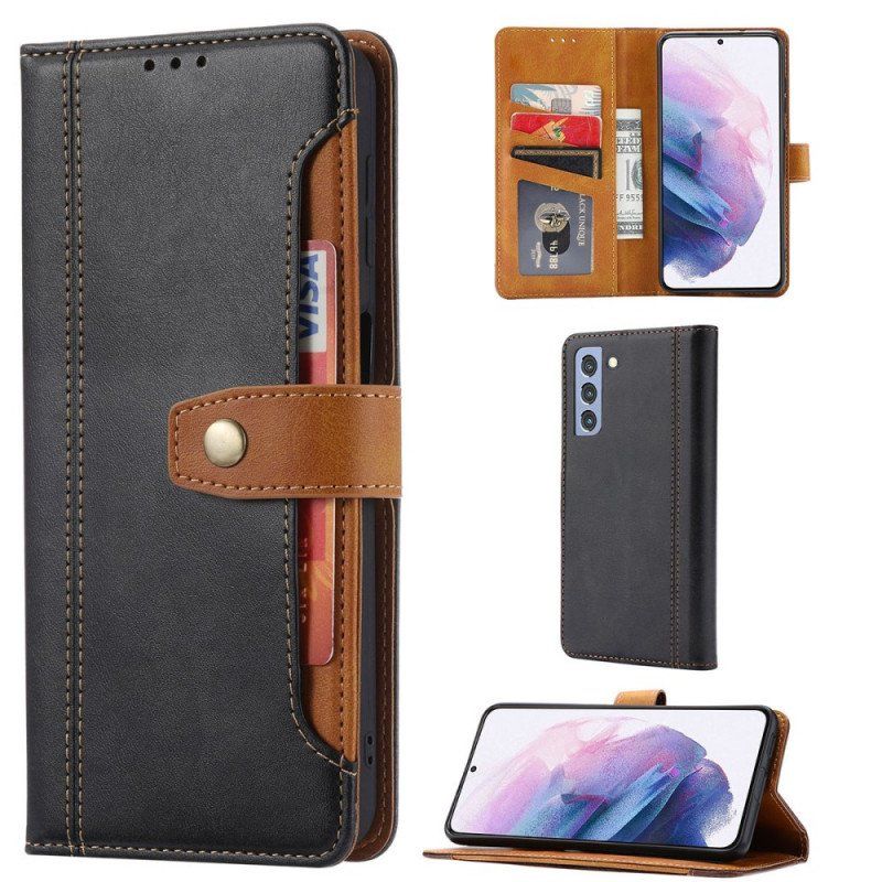 Etui Folio do Samsung Galaxy S22 5G Sztuczna Skóra Z Paskiem