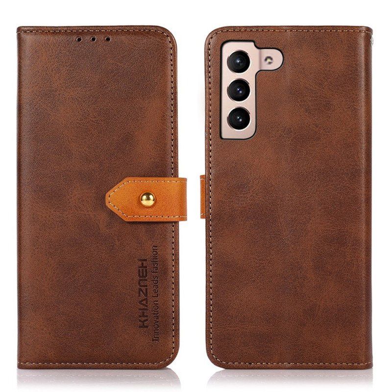 Etui Folio do Samsung Galaxy S22 5G Sztuczna Skóra Z Paskiem Khazneh