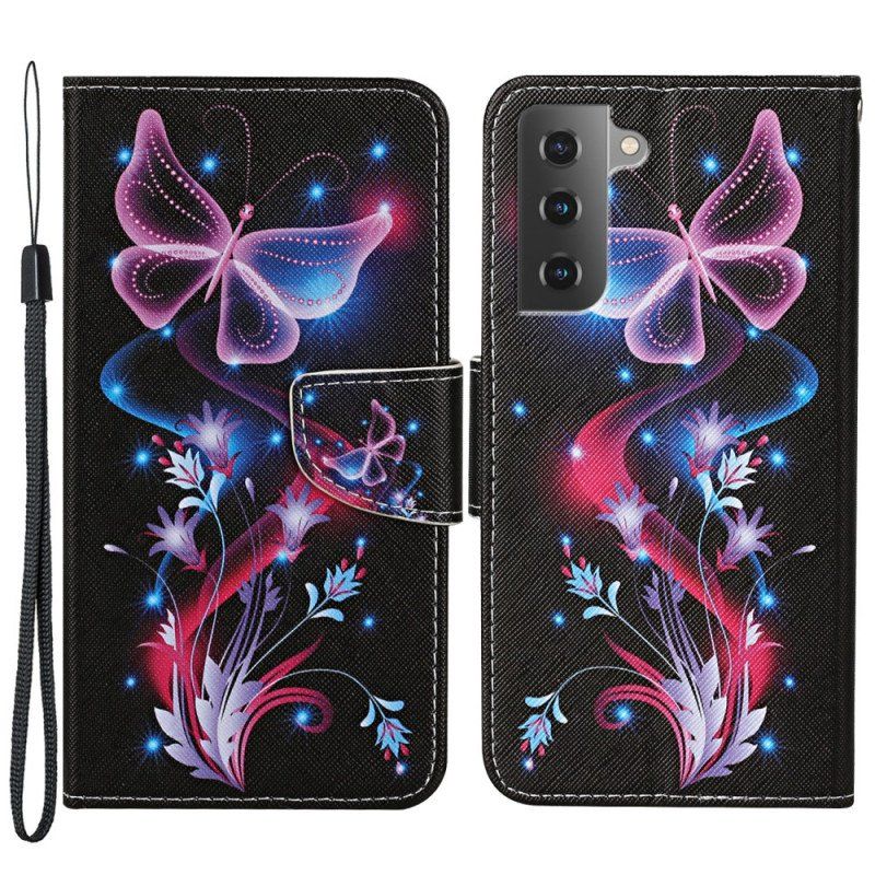 Etui Folio do Samsung Galaxy S22 Plus 5G Motyle I Smycz