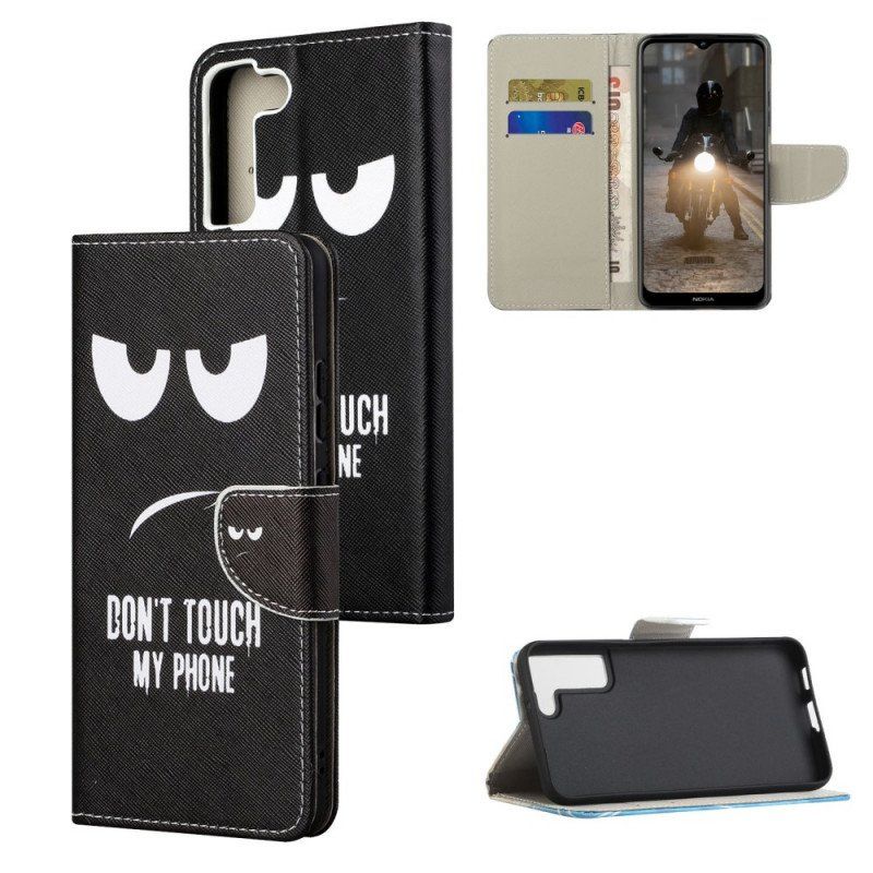 Etui Folio do Samsung Galaxy S22 Plus 5G Nie Dotykaj Mojego Telefonu