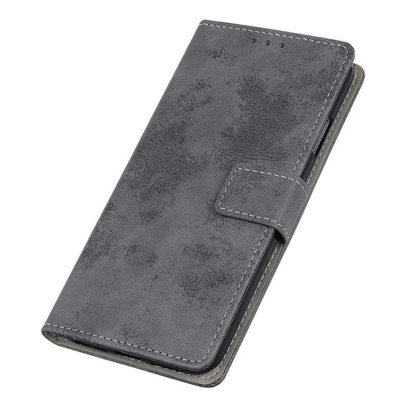 Etui Folio do Samsung Galaxy S22 Ultra 5G Efekt Skóry Vintage