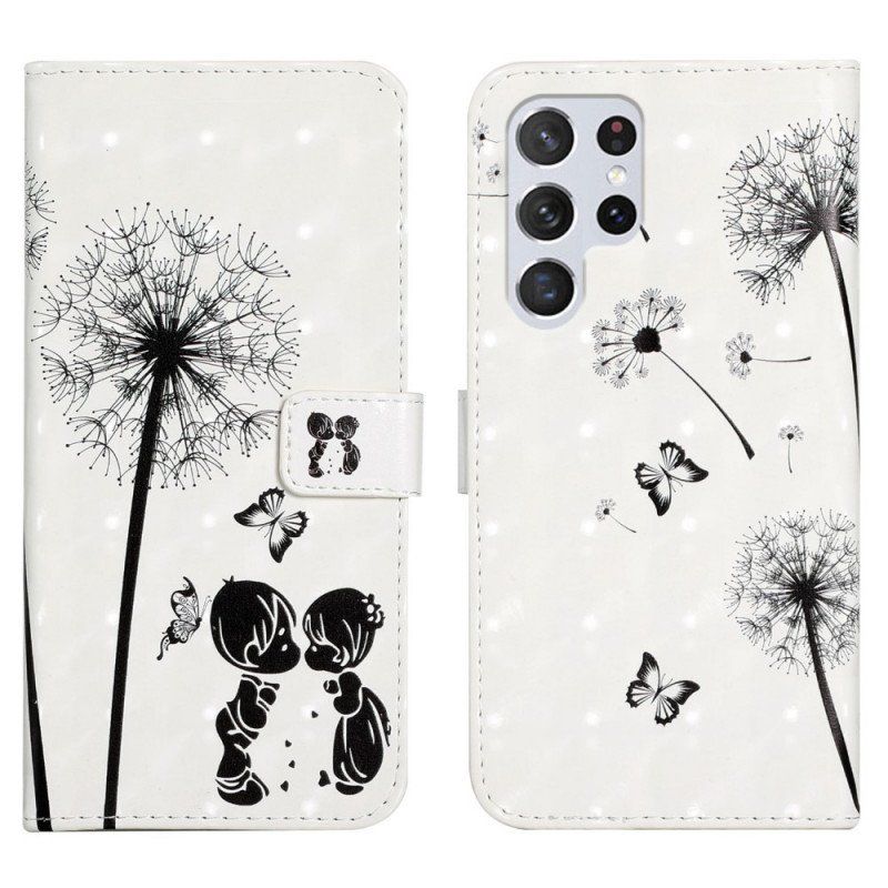 Etui Folio do Samsung Galaxy S22 Ultra 5G Mniszek Lekarski Miłości Dziecka