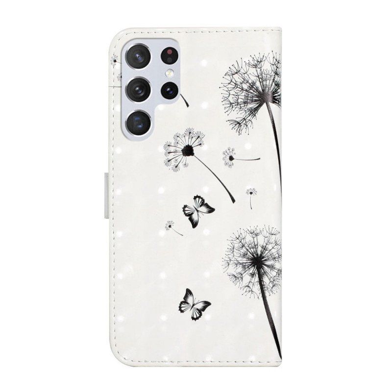 Etui Folio do Samsung Galaxy S22 Ultra 5G Mniszek Lekarski Miłości Dziecka