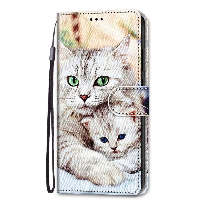 Etui Folio do Samsung Galaxy S22 Ultra 5G Rodzina Kotów