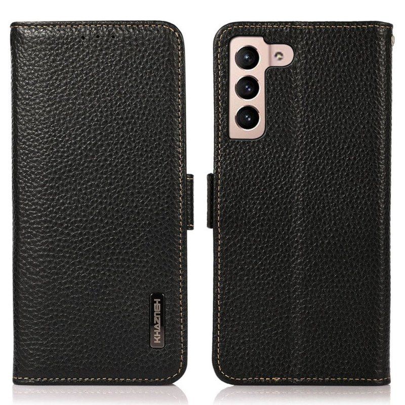 Etui Folio do Samsung Galaxy S23 5G Skóra Liczi Khazneh Rfid