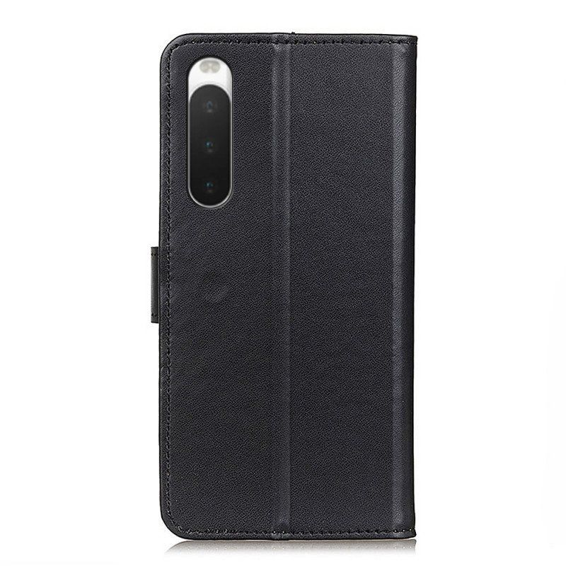 Etui Folio do Sony Xperia 10 IV Zwykła Sztuczna Skóra