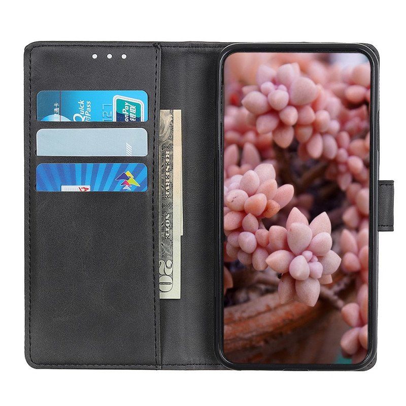 Etui Folio do Vivo Y76 5G Efekt Matowej Skóry