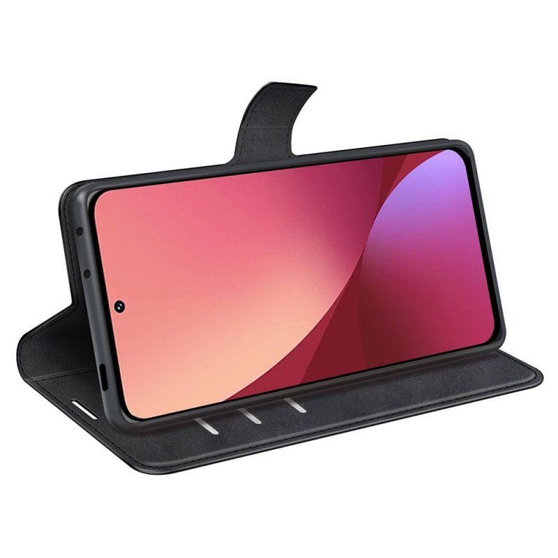 Etui Folio do Xiaomi 12 / 12X Rzemienna Tekstura