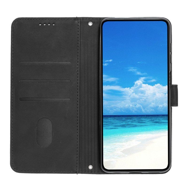 Etui Folio do Xiaomi 12 Lite Uśmiech Ze Smyczą