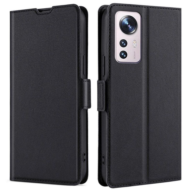 Etui Folio do Xiaomi 12 Pro Styl Z Bardzo Delikatnej Skóry