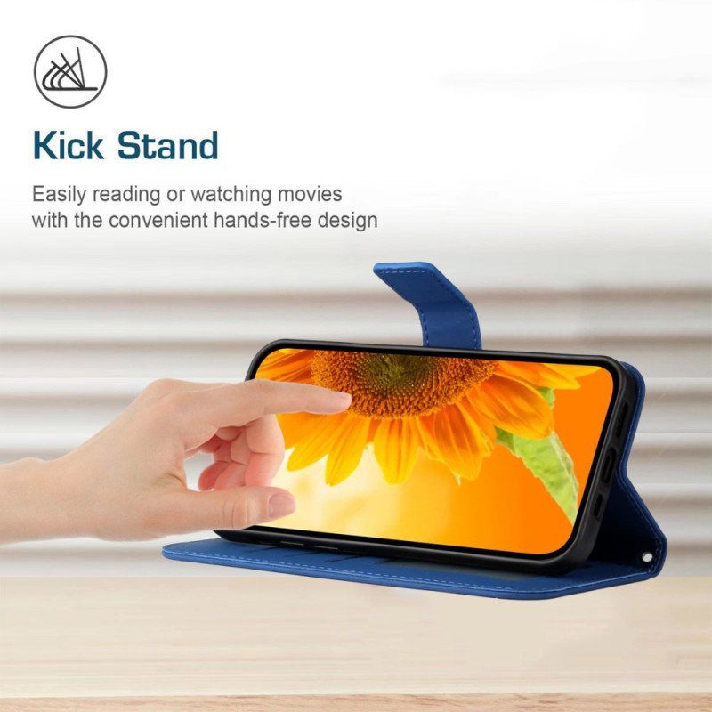 Etui Folio do Xiaomi 13 Lite Słonecznik Z Smyczą