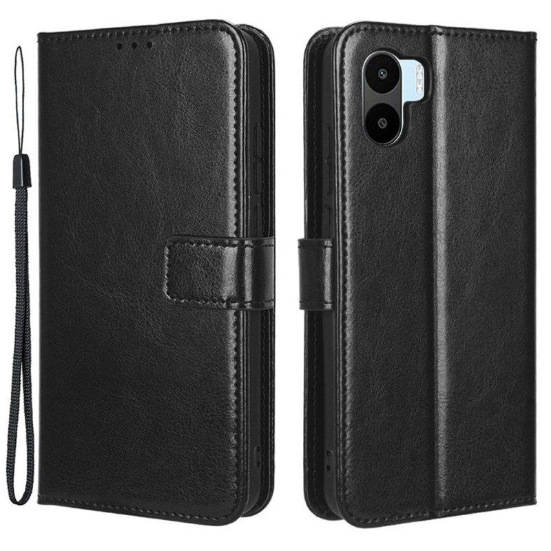 Etui Folio do Xiaomi Redmi A1 Błyszcząca Sztuczna Skóra