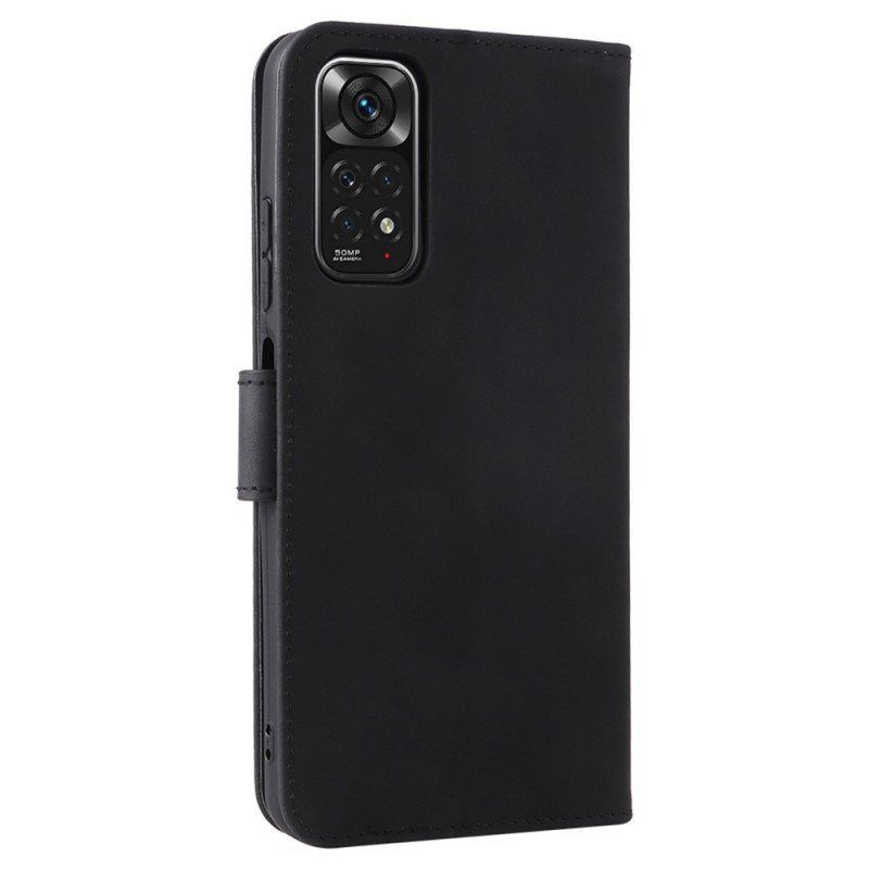 Etui Folio do Xiaomi Redmi Note 11 / 11S Dotyk Skóry Ze Smyczą