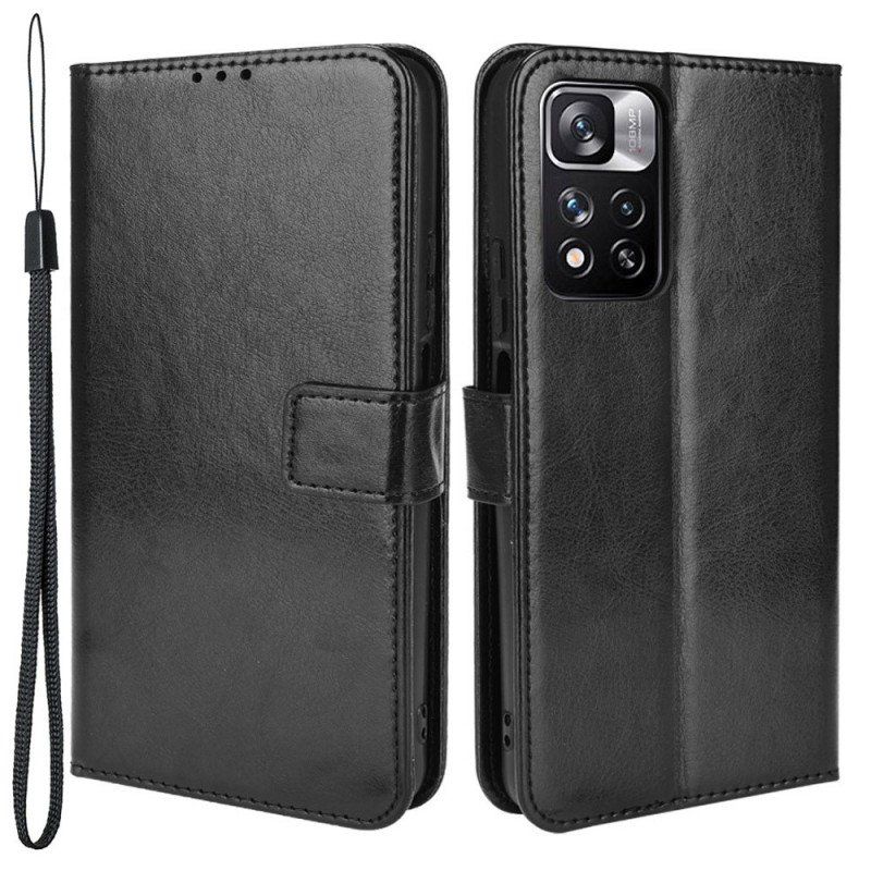 Etui Folio do Xiaomi Redmi Note 11 Pro Plus 5G Błyszcząca Sztuczna Skóra