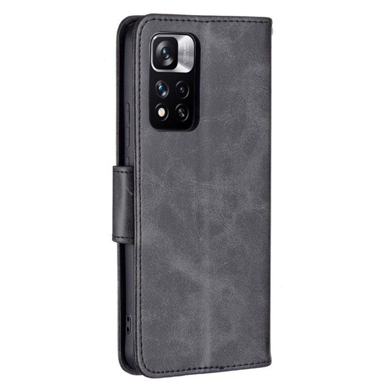 Etui Folio do Xiaomi Redmi Note 11 Pro Plus 5G Gładkie Ukośne Zapięcie