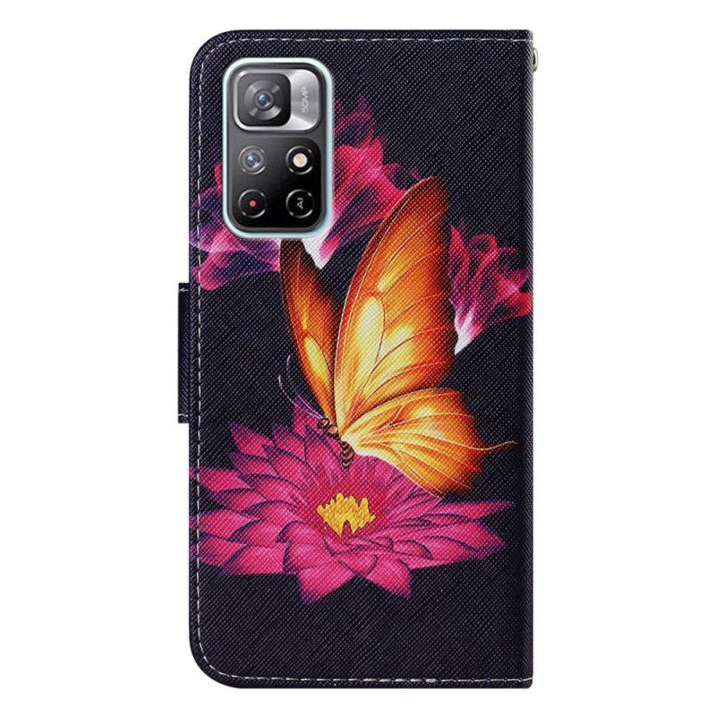 Etui Folio do Xiaomi Redmi Note 11 Pro Plus 5G Motyl I Lotos