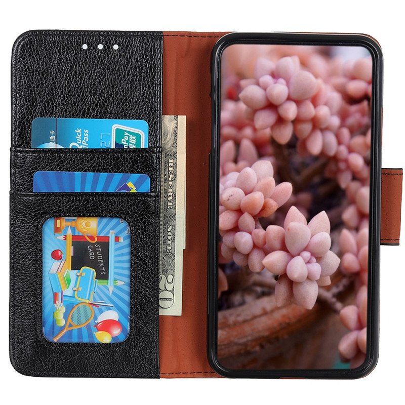 Etui Folio do Xiaomi Redmi Note 12 4G Dwoina Skóry Nappa