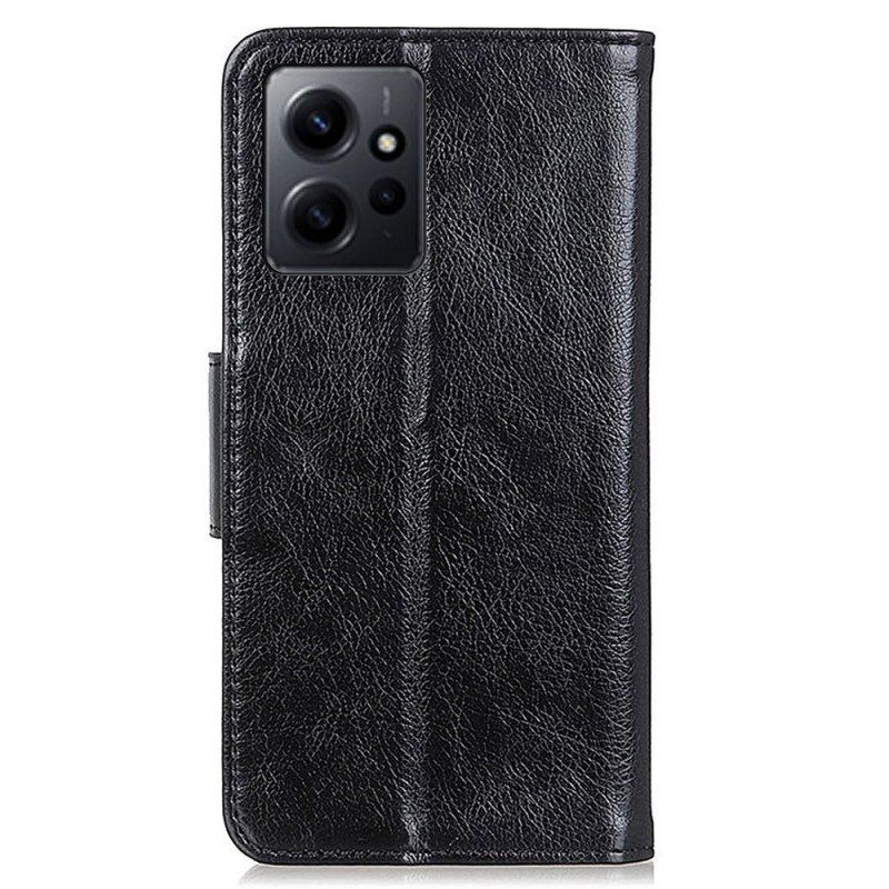 Etui Folio do Xiaomi Redmi Note 12 4G Dwoina Skóry Nappa