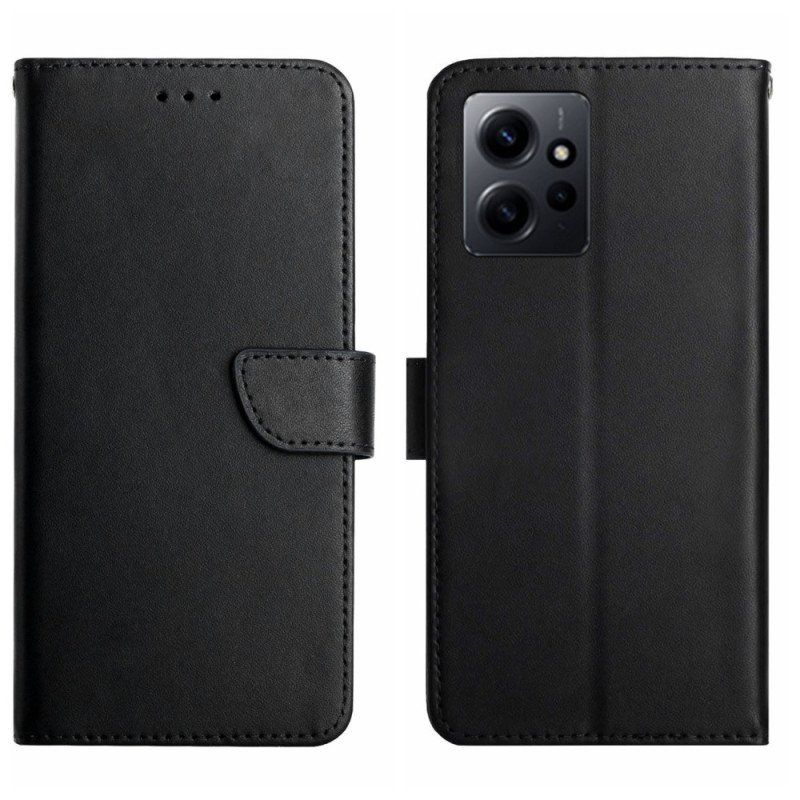 Etui Folio do Xiaomi Redmi Note 12 4G Prawdziwa Skóra Nappa