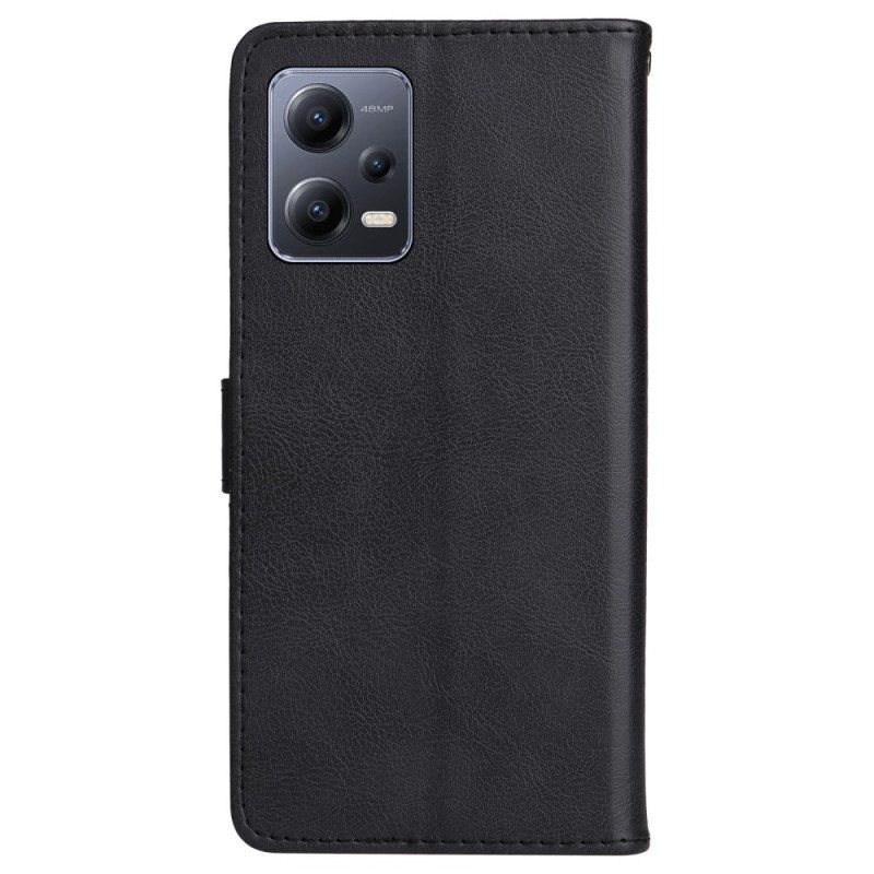 Etui Folio do Xiaomi Redmi Note 12 5G z Łańcuch Zwykły Z Paskiem