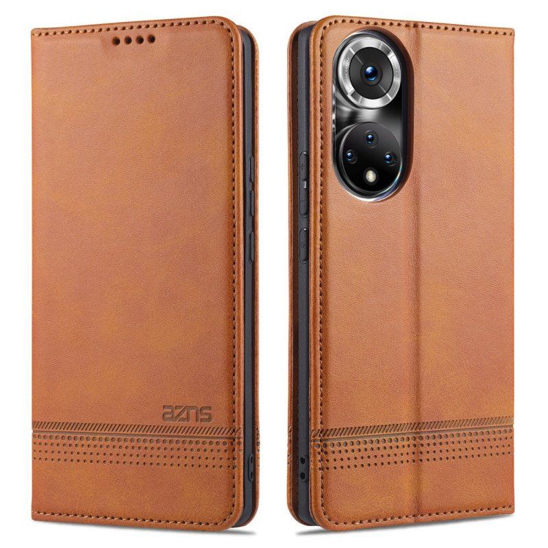 Etui Na Telefon do Honor 50 Etui Folio Stylizacja Skóry Azns