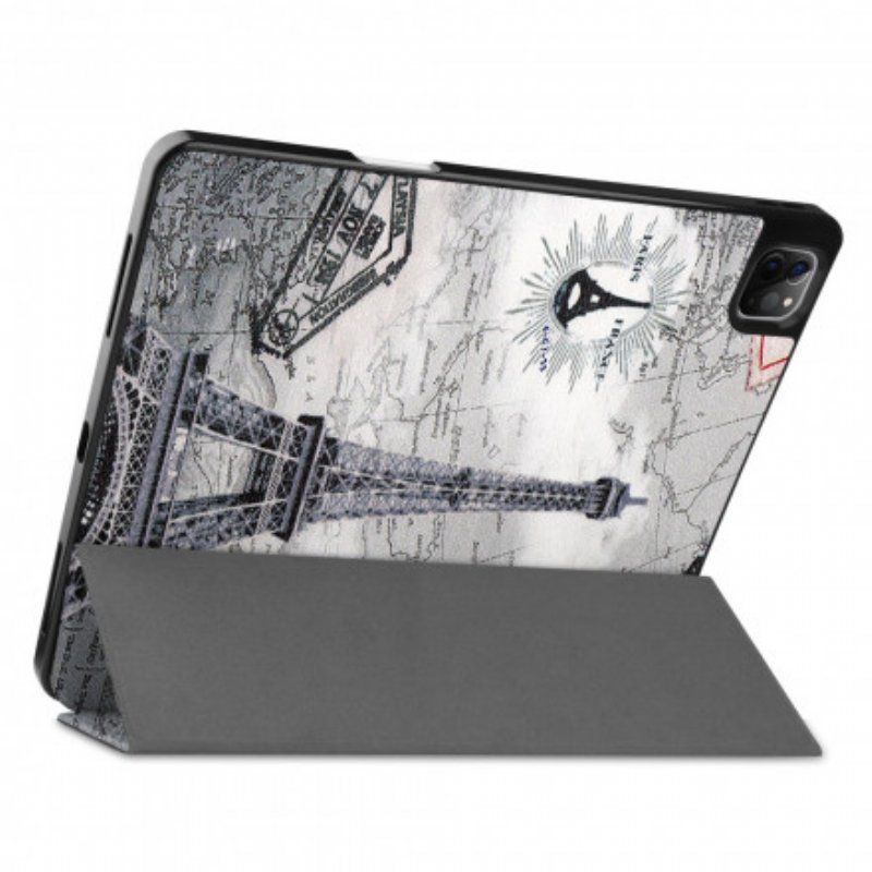 Etui Na Telefon do iPad Pro 12.9" (2022) Uchwyt Rysika Wieża Eiffla