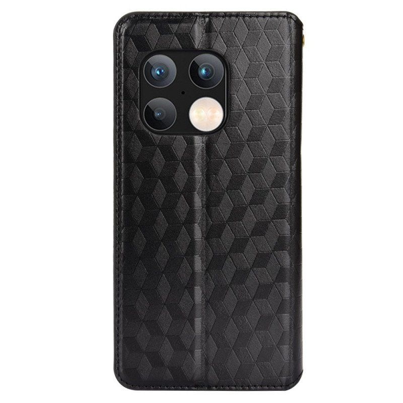 Etui Na Telefon do OnePlus 10 Pro 5G Etui Folio Efekt Diamentowej Skóry