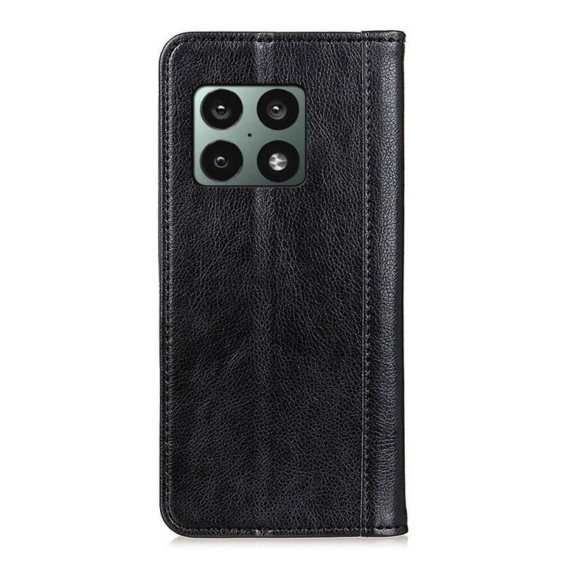 Etui Na Telefon do OnePlus 10 Pro 5G Etui Folio Wersja Kolorowa Ze Skóry Liczi