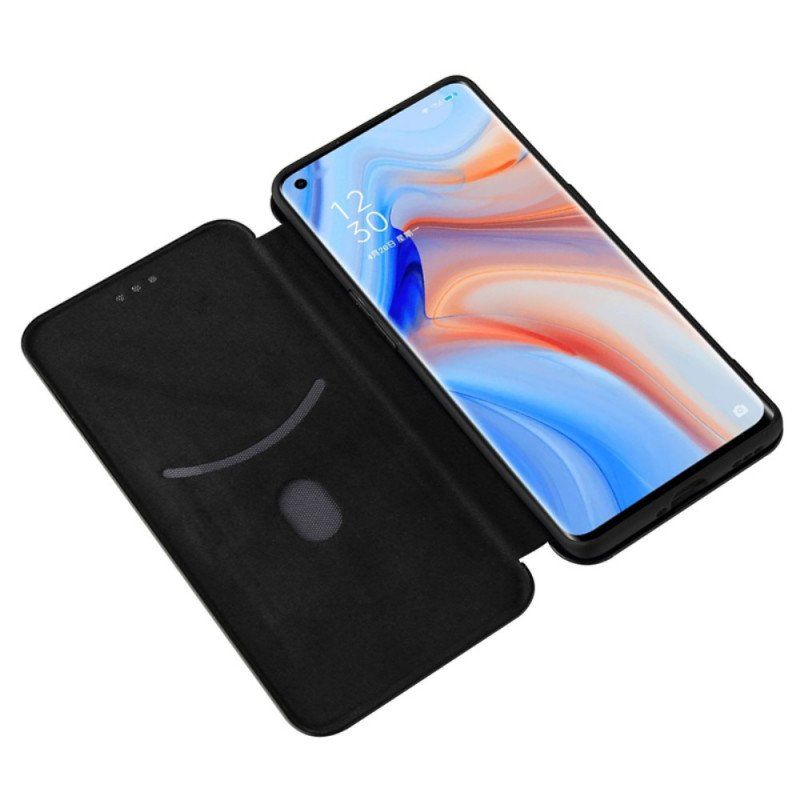 Etui Na Telefon do Oppo Find X3 Lite Etui Folio Kolorowy Silikon Węglowy