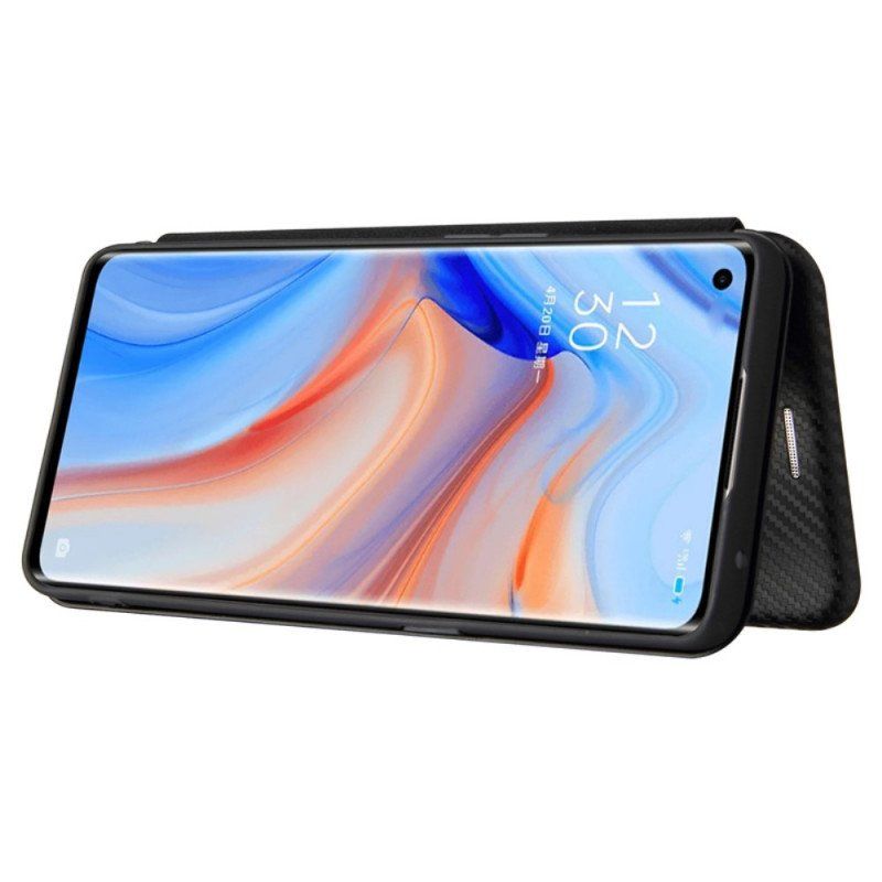 Etui Na Telefon do Oppo Find X3 Lite Etui Folio Kolorowy Silikon Węglowy