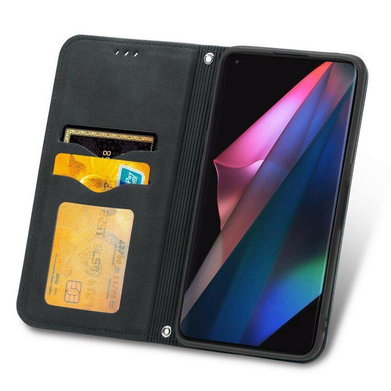 Etui Na Telefon do Oppo Find X3 Pro Etui Folio Sztuczna Skóra W Stylu Vintage