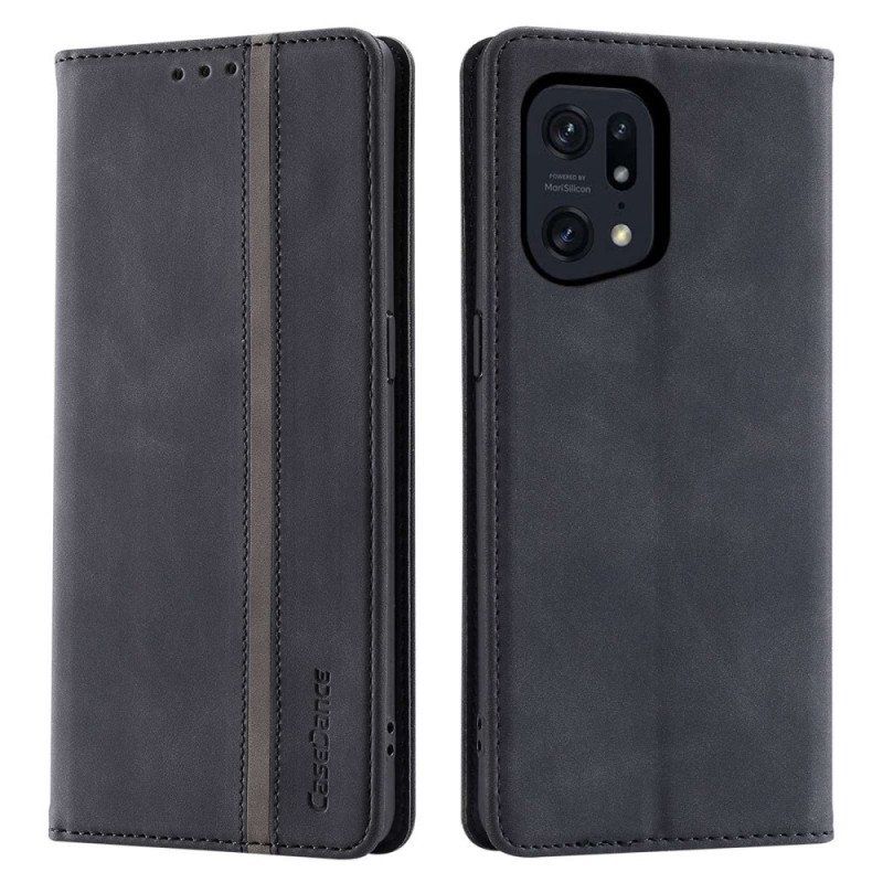 Etui Na Telefon do Oppo Find X5 Pro Etui Folio Casedance Ze Sztucznej Skóry